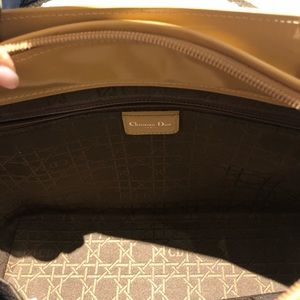 Christian Dior honey colored leather bag